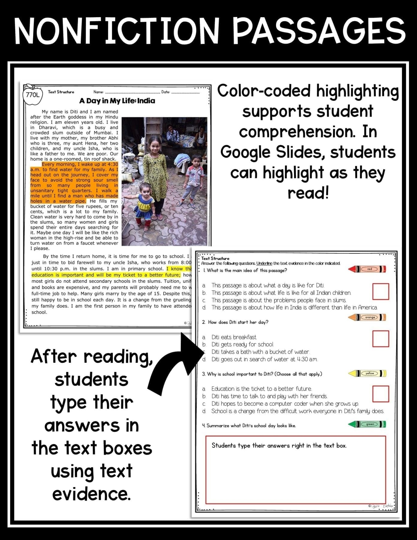 4Th Grade Fiction Reading Comprehension Worksheets