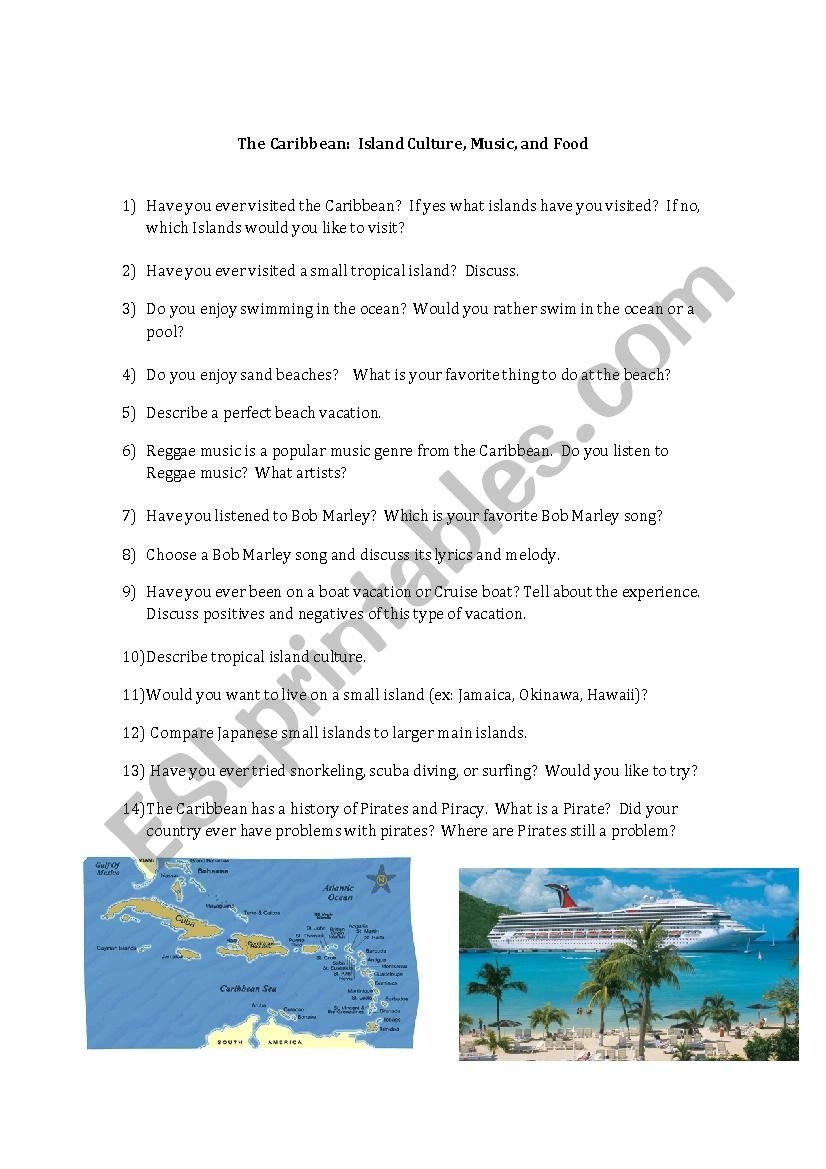 The Caribbean Islands And Culture ESL Worksheet By Dschoenfeld