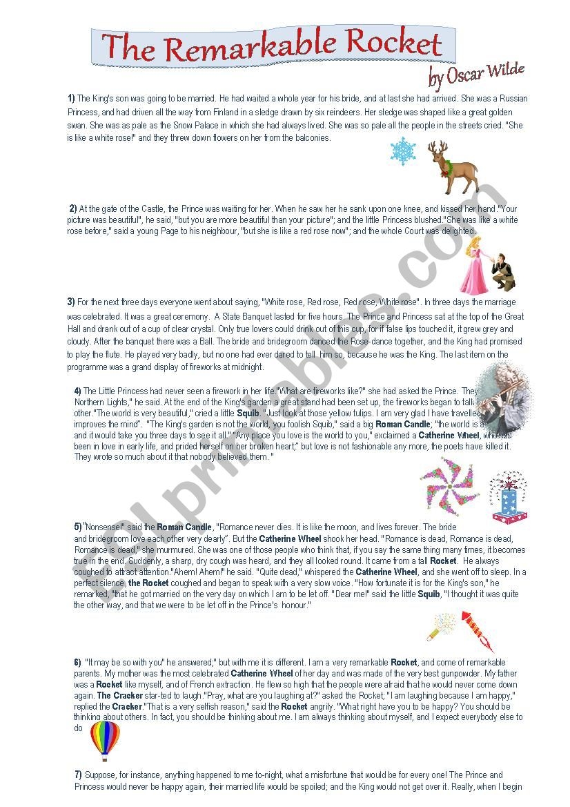 Esl Worksheets Rocket Reading Comprehension