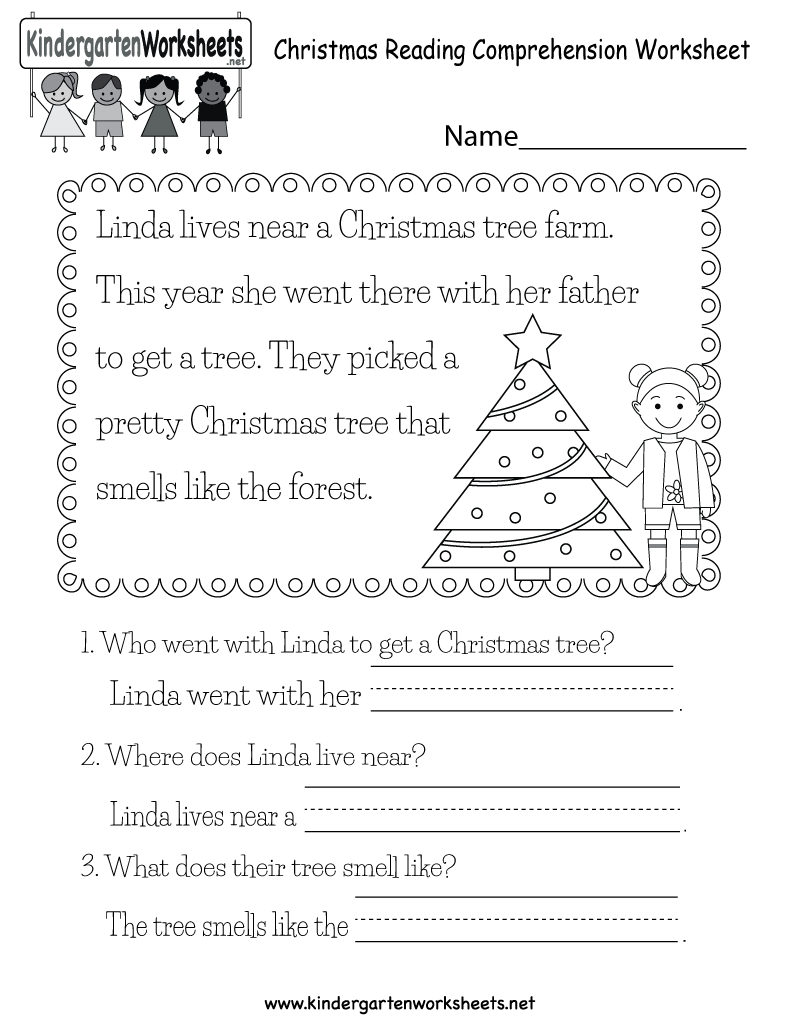 Christmas Reading Comprehension Pdf Worksheet