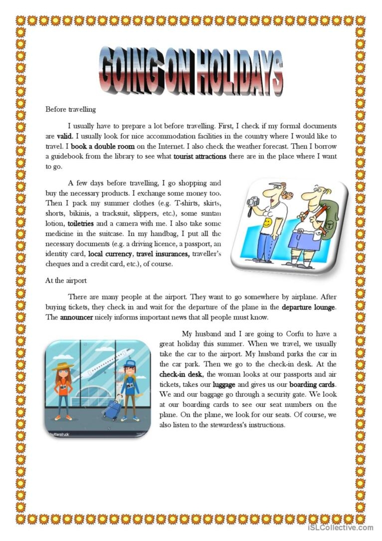 Travelling Reading For Detail deep English ESL Worksheets Pdf Doc