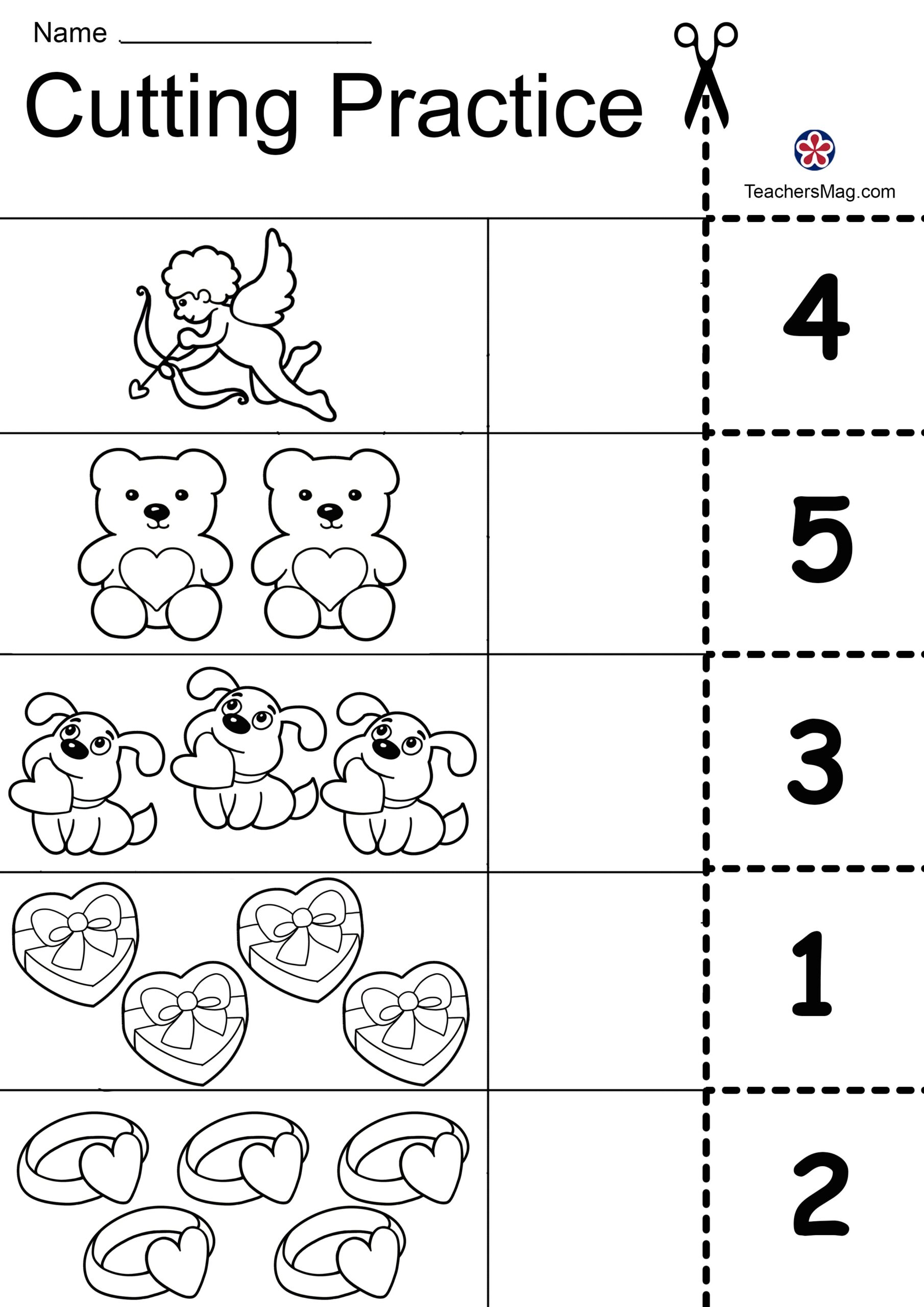 Free Preschool Valentine Printable Worksheets