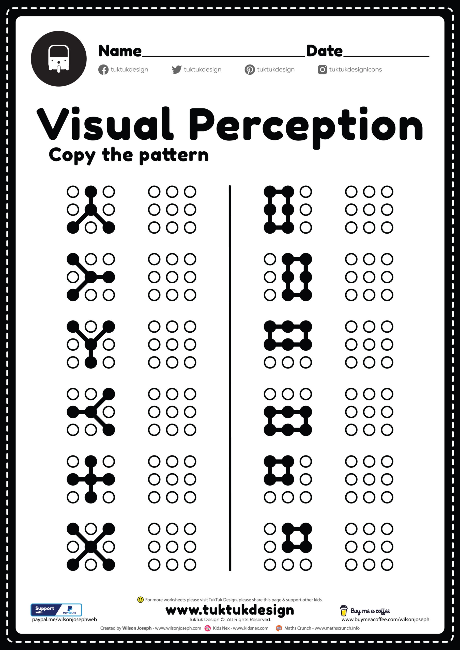 Free Printable Visual Motor Integration Worksheets