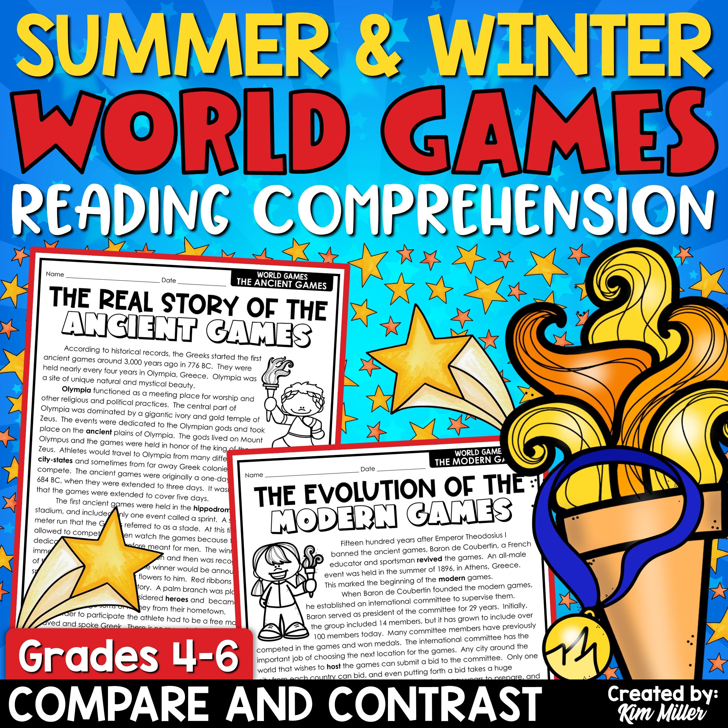 Free Winter Olympics Reading Comprehension Worksheets